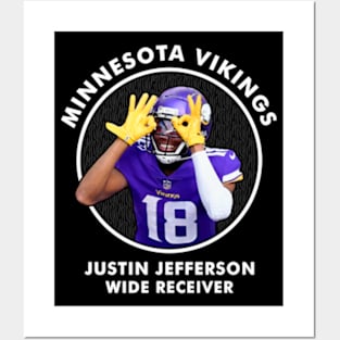 JUSTIN JEFFERSON - WR - MINNESOTA VIKINGS Posters and Art